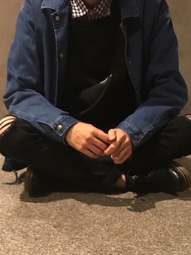 「TIMELY WARNING（タイムリーワーニング）のアイテム（パンツ）」を使った、はやたくさん（メンズ・173cm）の秋コーディネート