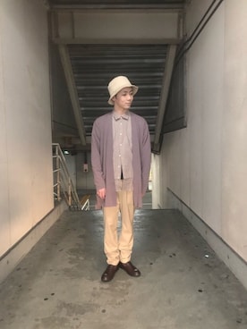 「tk.TAKEO KIKUCHI（ティーケータケオキクチ）のアイテム（帽子）」を使った、NOHARAさん（メンズ・169cm）の冬コーディネート