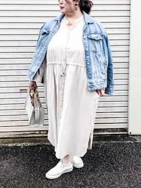 「H&M（エイチ・アンド・エム）のアイテム（ジャケット/アウター）」を使った、OTOさん（レディース・162cm）の春コーディネート