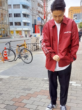 「AVIREX（アヴィレックス）のアイテム（ブルゾン）」を使った、りる ぽんぷさん（メンズ・170cm）の冬コーディネート