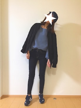 「SEVENDAYS=SUNDAY（セブンデイズサンデイ）のアイテム（スニーカー）」を使った、miriさん（レディース・164cm）の冬コーディネート
