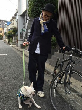「45R」｜「アイテム（その他）」を使った、うえすさん（メンズ・172cm）の冬コーディネート