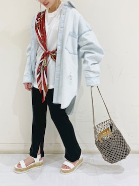 「アイテム（ピアス（両耳用））」を使った、柴さん（レディース・155cm・20代）の春コーディネート