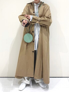 「アイテム（ステンカラーコート）」を使った、柴さん（レディース・155cm・20代）の冬コーディネート
