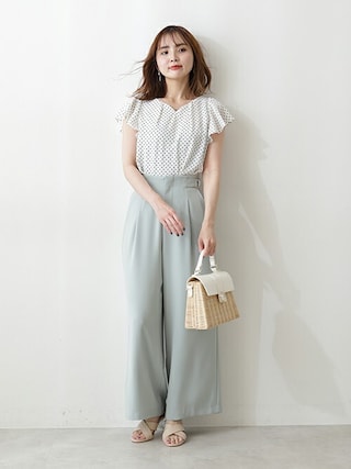 田中みな実着用♡ ラッフルスリーブブラウス フレイアイディー