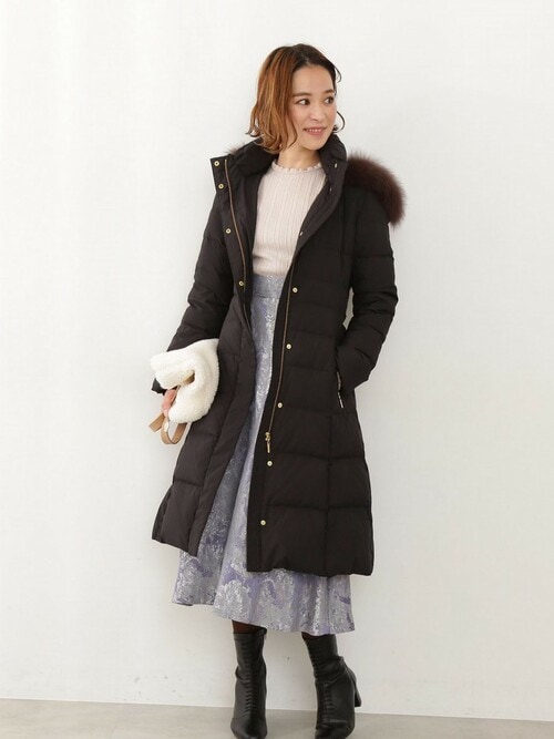 プロポーションボディドレッシング ベーシックロングダウン フードつき