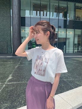 「EDIT COLOGNE（エディットコロン）のアイテム（トップス）」を使った、PROPORTION STAFFさん（レディース・158cm）の夏コーディネート