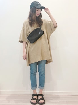 「unrelaxing（アンリラクシング）のアイテム」を使った、kotori ¨̮さん（レディース・157cm）の夏コーディネート