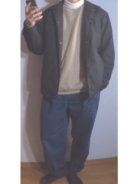 「SEVENDAYS=SUNDAY（セブンデイズサンデイ）のアイテム（スウェット）」を使った、まーさん（メンズ・175cm）の冬コーディネート