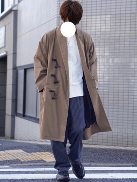 「CASPER JOHN（キャスパージョン）のアイテム（その他アウター）」を使った、hideaki さん（メンズ・175cm）の秋コーディネート