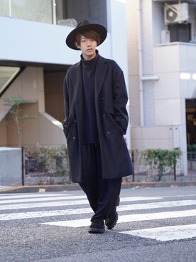 「CASPER JOHN（キャスパージョン）のアイテム（帽子）」を使った、hideaki さん（メンズ・175cm）の秋コーディネート