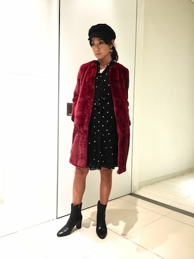 「BANANA REPUBLIC」｜「アイテム（ハンチング/ベレー帽）」を使った、BANANAREPUBLICさん（レディース・155cm）の秋コーディネート