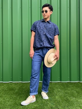 「ボタニカル」｜BANANAREPUBLICさん（メンズ・178cm）の夏コーディネート