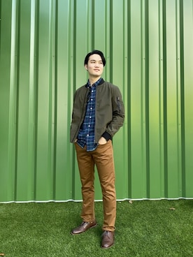 「BANANA REPUBLIC」｜「アイテム（ブルゾン）」を使った、BANANAREPUBLICさん（メンズ・176cm）の秋コーディネート