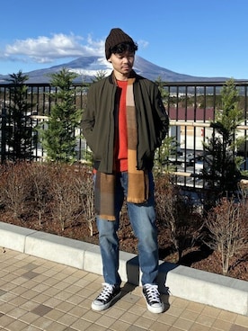 「BANANA REPUBLIC」｜「アイテム（ブルゾン）」を使った、BANANAREPUBLICさん（メンズ・170cm）の冬コーディネート