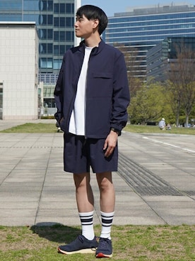「BANANA REPUBLIC」｜「アイテム（その他アウター）」を使った、BANANAREPUBLICさん（メンズ・173cm）の春コーディネート