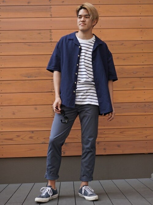 PATOU パトゥ ボクシー ストライプ Tシャツ Patou | オーガニックコットン パトゥ ボクシーストライプ Tシャツ