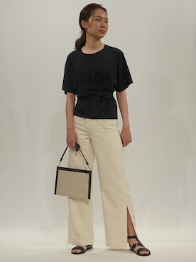 「Banana Republic（バナナリパブリック）のアイテム（ショルダーバッグ）」を使った、BANANAREPUBLICさん（レディース・165cm）の夏コーディネート