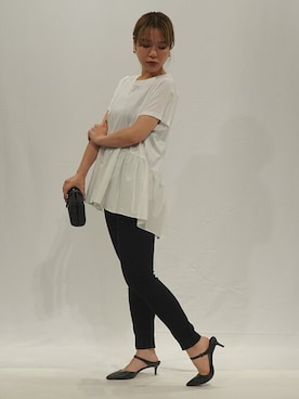 「Banana Republic（バナナリパブリック）のアイテム（ショルダーバッグ）」を使った、BANANAREPUBLICさん（レディース・155cm）の夏コーディネート