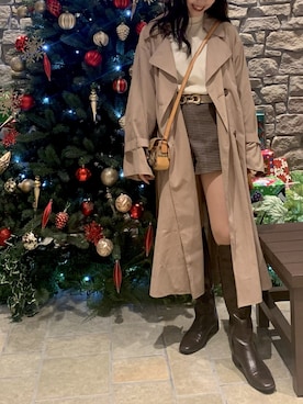 「SpRay（スプレイ）のアイテム（トレンチコート）」を使った、𝘺𝘶𝘪𝘵𝘢さん（レディース・157cm）の秋コーディネート