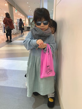 「Cienta（シエンタ）のアイテム（バレエシューズ）」を使った、gfdsaさん（キッズ・90cm）の冬コーディネート