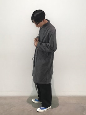 「DIGAWEL（ディガウェル）のアイテム（モッズコート）」を使った、kanayamataiseiさん（メンズ・178cm）の秋コーディネート
