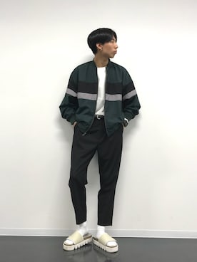 「SENSE OF PLACE by URBAN RESEARCH（センスオブプレイスバイアーバンリサーチ）のアイテム（ブルゾン）」を使った、kanayamataiseiさん（メンズ・178cm）の秋コーディネート