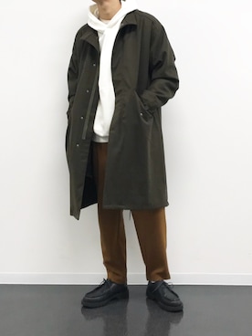 「SENSE OF PLACE by URBAN RESEARCH（センスオブプレイスバイアーバンリサーチ）のアイテム（モッズコート）」を使った、kanayamataiseiさん（メンズ・178cm）の秋コーディネート