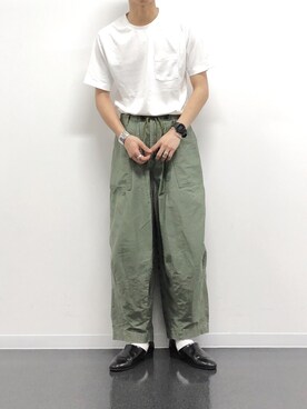 kanayamataiseiさんの「BオーガニックコットンポケットTシャツ(半袖)」を使ったコーディネート