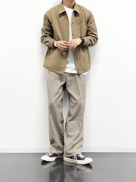 「チャックテイラー」｜「アイテム（その他アウター）」を使った、kanayamataiseiさん（メンズ・178cm）の秋コーディネート