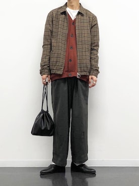 「グレンチェック」｜「アイテム（スリッポン）」を使った、kanayamataiseiさん（メンズ・178cm）の秋コーディネート