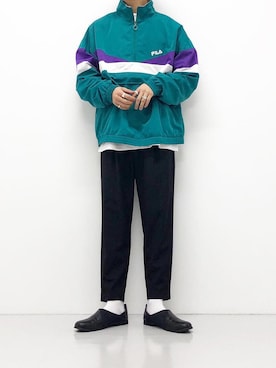 「FILA（フィラ）のアイテム（ジャケット/アウター）」を使った、kanayamataiseiさん（メンズ・178cm）の春コーディネート