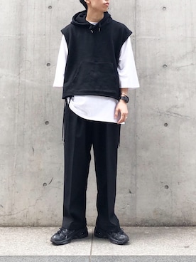 「RYO TAKASHIMA（リョウタカシマ）のアイテム（トップス）」を使った、kanayamataiseiさん（メンズ・178cm）の春コーディネート