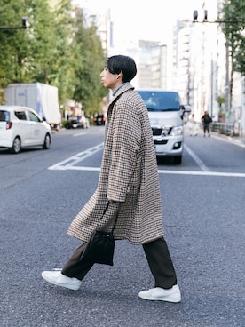 「markaware（マーカウェア）のアイテム（パンツ）」を使った、kanayamataiseiさん（メンズ・177cm）の秋コーディネート