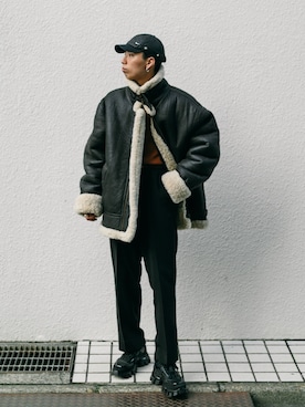 「1017 ALYX 9SM（アリクス）のアイテム（帽子）」を使った、kanayamataiseiさん（メンズ・177cm）の冬コーディネート