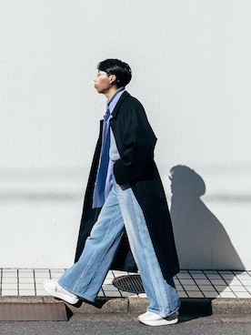 「MM6 Maison Margiela（ｴﾑｴﾑｼｯｸｽ ﾒｿﾞﾝ ﾏﾙｼﾞｪﾗ）のアイテム（パンツ）」を使った、kanayamataiseiさん（メンズ・177cm）の冬コーディネート