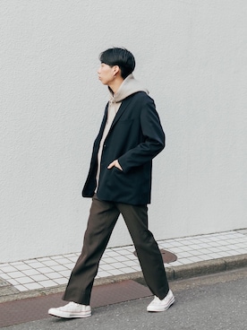 「Graphpaper（グラフペーパー）のアイテム（ジャケット/アウター）」を使った、kanayamataiseiさん（メンズ・177cm）の冬コーディネート