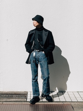 「Needles（ニードルス）のアイテム（ジャケット/アウター）」を使った、kanayamataiseiさん（メンズ・177cm）の冬コーディネート