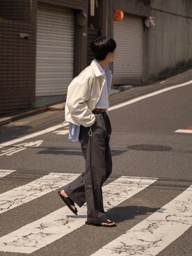 「RYO TAKASHIMA（リョウタカシマ）のアイテム（ジャケット/アウター）」を使った、kanayamataiseiさん（メンズ・177cm）の春コーディネート