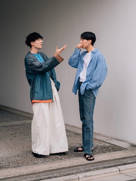 「OAMC（オーエーエムシー）のアイテム（ジャケット/アウター）」を使った、kanayamataiseiさん（メンズ・177cm）の春コーディネート