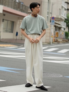 「URBAN RESEARCH（アーバンリサーチ）のアイテム（パンツ）」を使った、kanayamataiseiさん（メンズ・177cm）の夏コーディネート