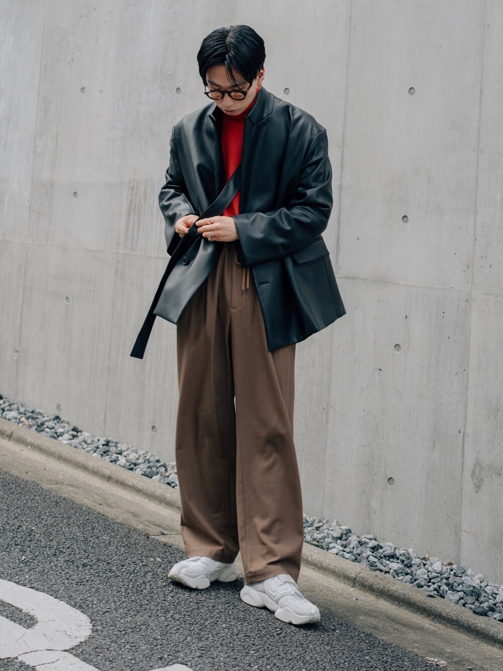 バトナー BATONER FLEECE WOOL TURTLE NECK フリースウールタートルネックニット セーター 長袖 ストレッチ ウール 2 茶 BN-20FL-034 BATONER（バトナー）の「【BATONER】FLEECE WOOL TURTLE NACK