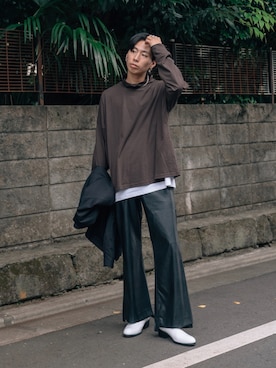 「STUDIO NICHOLSON（スタジオニコルソン）のアイテム（トップス）」を使った、kanayamataiseiさん（メンズ・177cm）の秋コーディネート
