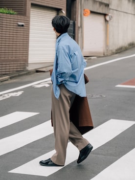 「REPRODUCTION OF FOUND（リプロダクションオブファウンド）の【REPRODUCTION OF FOUND】EX GERMAN TRAINER（スニーカー）」を使った、kanayamataiseiさん（メンズ・177cm）の秋コーディネート