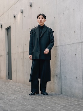 yoneda keisuke ヨネダケイスケ　 ロングコート　ブラック yoneda keisuke ヨネダケイスケ ロングコート ブラック