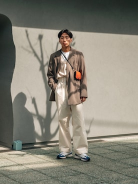 「ITTI（イッチ）のアイテム」を使った、kanayamataiseiさん（メンズ・177cm）の春コーディネート