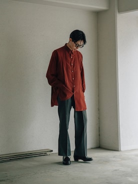「semoh（セモー）のアイテム（トップス）」を使った、kanayamataiseiさん（メンズ・177cm）の春コーディネート