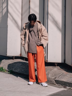 「th（ティー エイチ）のアイテム（ジャケット/アウター）」を使った、kanayamataiseiさん（メンズ・177cm）の春コーディネート