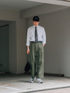「semoh（セモー）のアイテム（トップス）」を使った、kanayamataiseiさん（メンズ・177cm）の夏コーディネート
