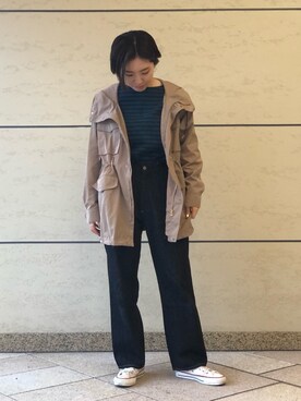 「アーバンリサーチドアーズ」｜「アイテム（ミリタリージャケット）」を使った、ayumi_doiさん（レディース・162cm）の春コーディネート